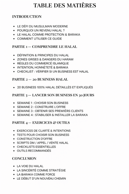 LE GUIDE DE L’ENTREPRENEUR MUSLIM